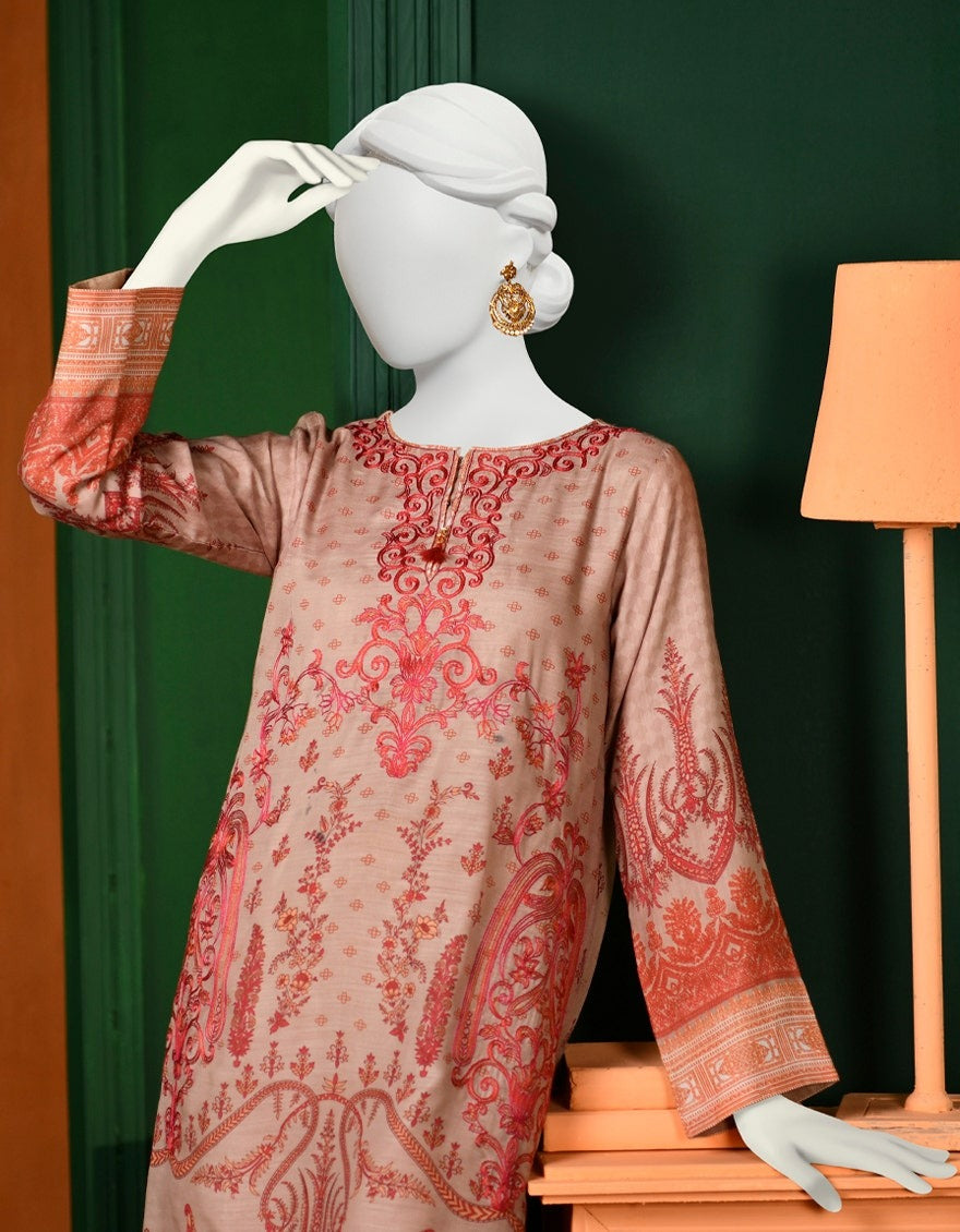 J. PEACH EMBRIDERED KURTI