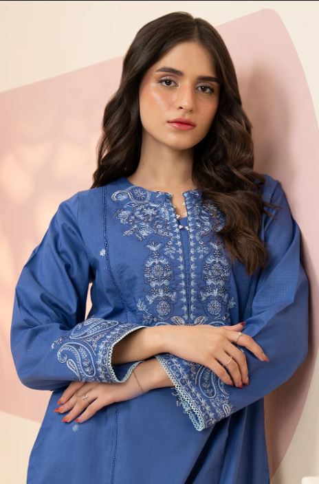 ZELLBURY EMBROIDERED KURTA TROUSER-LAWN