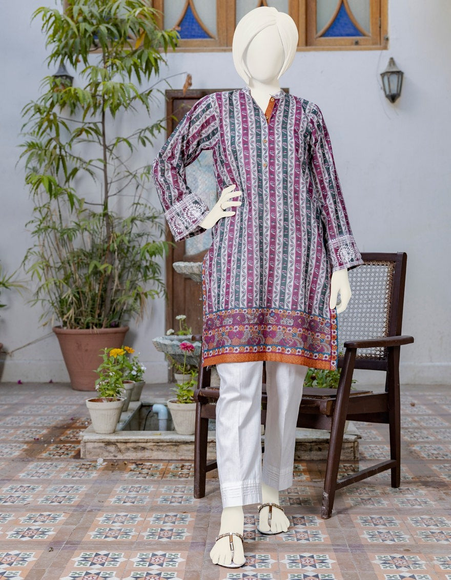 J. MULTICOLOR LAWN KURTI EMBROIDERED